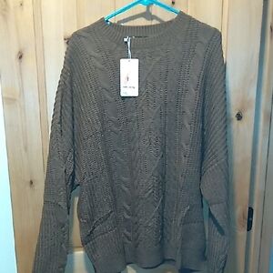 PrettyGarden XL Oversized Brown Sweater